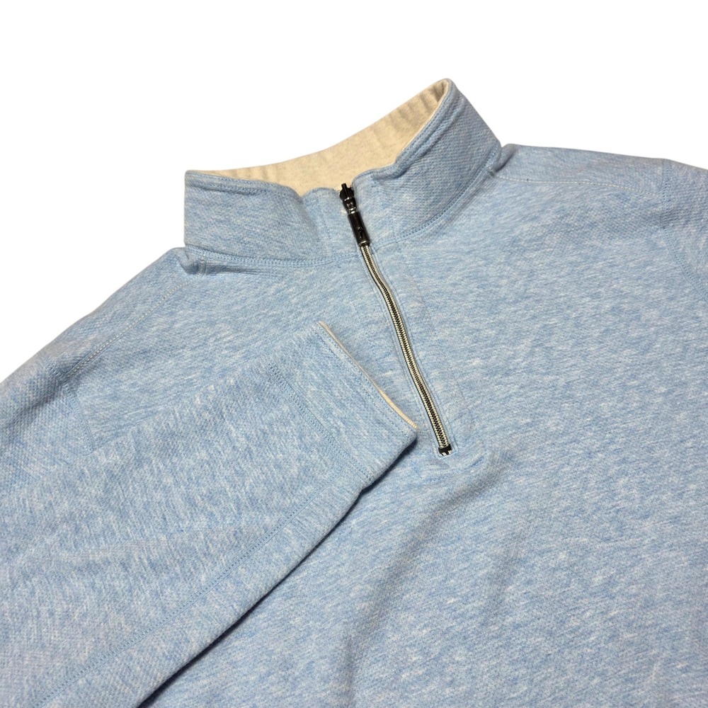 Tommy Bahama Reversible Quarter Zip‎ Pullover Men L Blue Flipside Abaco Sweater